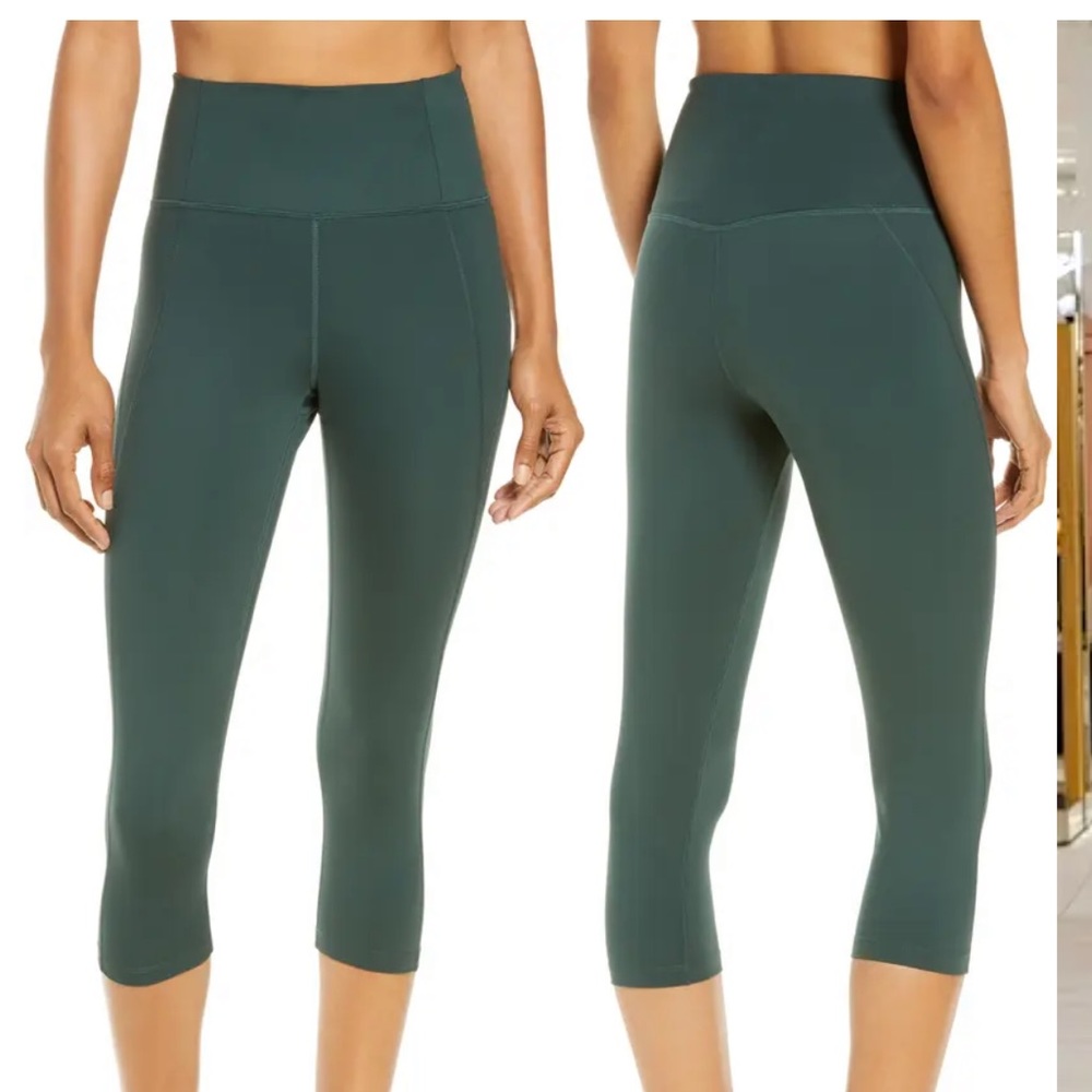 Girlfriend Collective cropped legging in Moss